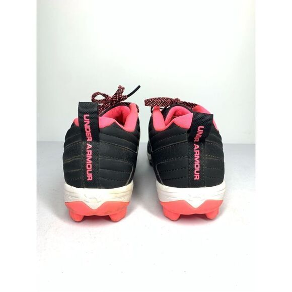 Under Armour Leadoff Low RM Baseball Cleats Black Hot Pink Girls Youth Kids 4.5 - Picture 6 of 8